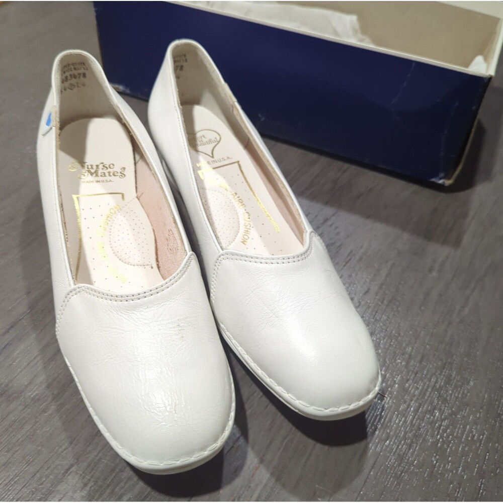Nurse Mates Womens sz 11 S Kool-Aire Cushion Comfortable White Shoes New VINTAGE